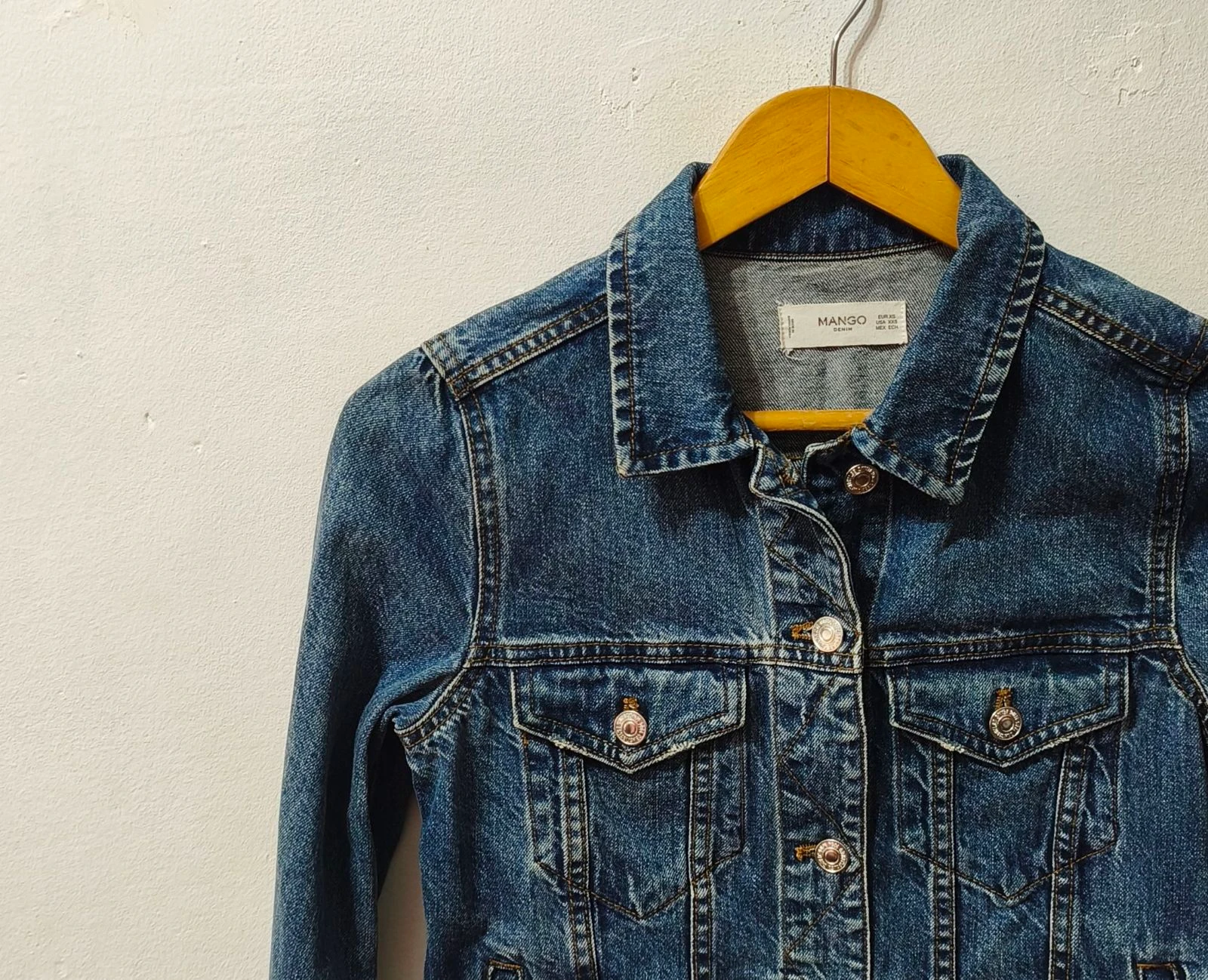Blaue Mango-damesjeansjas maat XS – photo 5